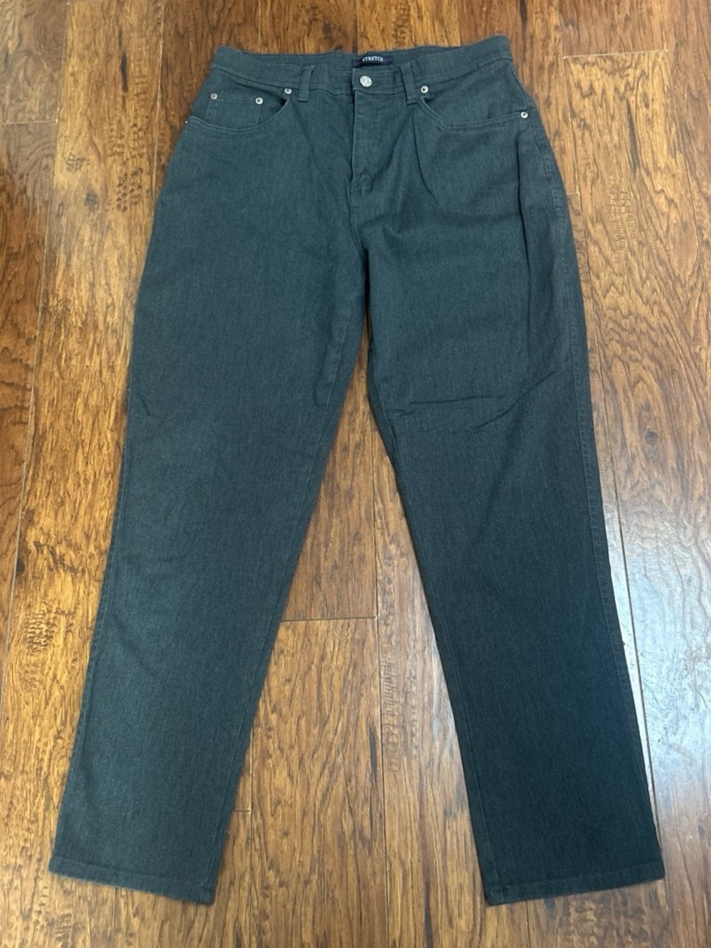 Bill Blass Grey Stretch Straight-Leg Women’s Chinos